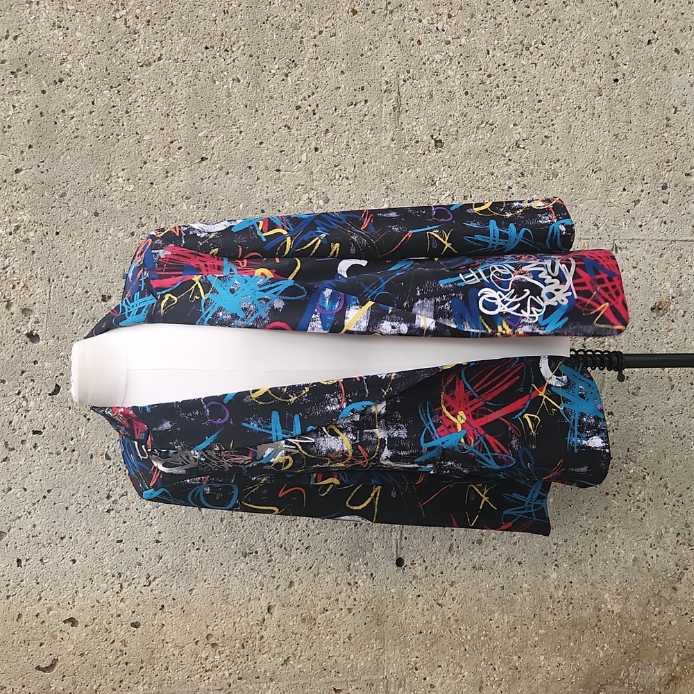 Joseph Ribkoff abstract Graffiti blazer